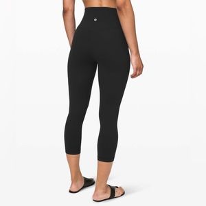 Lululemon Black 21” Crop Capri Black Leggings Size 8 Women’s Luon